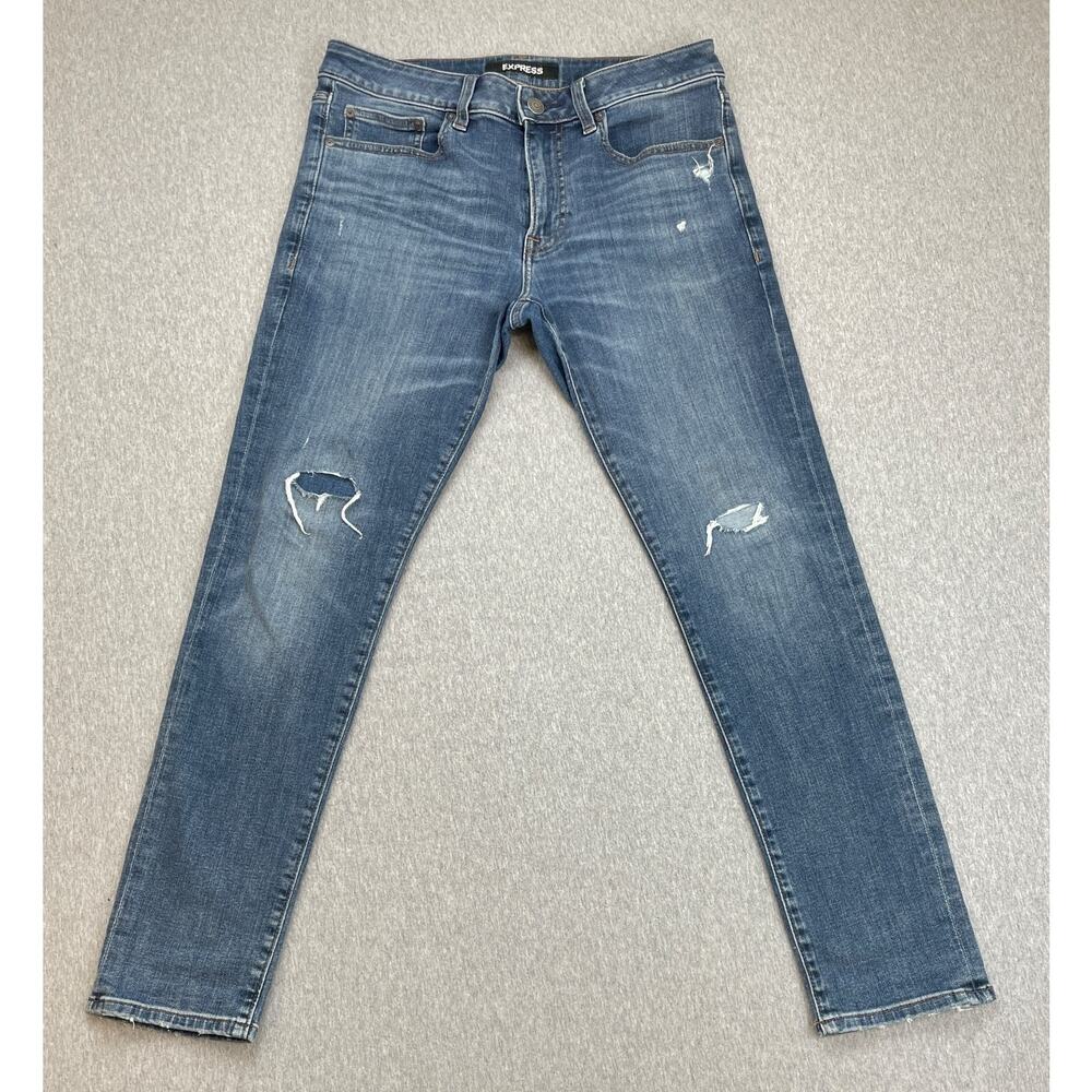 Express Jeans Men 30 x 30 Cotton Blend Stretch 365 Comfort Skinny Fit